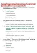 Nursing Pathophysiology Midterm 2 Exam Prep 2026&sol;2027 &NewLine;&vert; Questions & Correct Answers &vert; Graded A&plus;