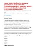Hawaii General Engineering Contractor &lpar;Class A&rpar; Exam Study Guide 2026 &vert; Comprehensive Practice Questions&comma; Verified Answers with Detailed Rationales &vert; Contractor License Exam Prep