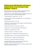 HR Block Exam 2026 Question and Answer &vert;&NewLine;Updated Review from Previously Tested&NewLine;Questions &vert; Grade A&plus;