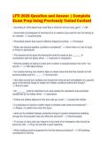 LFTI 2026 Question and Answer &vert; Complete&NewLine;Exam Prep Using Previously Tested Content