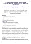 NCCER Industrial Maintenance Mechanic Level 4 Exam 2026-2027 QUESTIONS AND&NewLine;ANSWERS ALREADY GRADED A&plus;&period; 100&percnt; Verified Solutions &vert; Updated Per Latest NCCER&NewLine;Guidelines &vert; Graded A&plus;