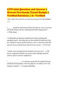 LFTI 2026 Question and Answer &vert;&NewLine;Newest Previously Tested Scripts &vert;&NewLine;Verified Solutions &vert; A&plus; Verified