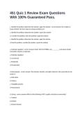 451 Quiz 1 Review Exam Questions With 100&percnt; Guaranteed Pass&period;