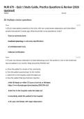 NUR 670 &ndash; Quiz 1 Study Guide&comma; Practice Questions & Review &lpar;2026 Updated&rpar;