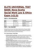 2026&sol;2027 ELITE Nova Scotia Social Work Law & Ethics Exam Test Bank &lpar;v11&period;0&rpar; &vert; 39&plus; Q&A with In-Depth Rationales