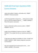 NURS 602 Final Exam Questions With Correct Answers&period;