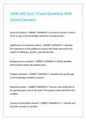 NURS 602 Quiz 2 Exam Questions With Correct Answers 