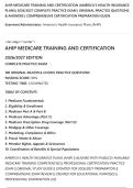 AHIP MEDICARE TRAINING AND CERTIFICATION &lpar;AMERICA'S HEALTH INSURANCE&NewLine;PLANS&rpar; 2026&sol;2027 COMPLETE PRACTICE EXAM &vert; ORIGINAL PRACTICE QUESTIONS&NewLine;& ANSWERS &vert; COMPREHENSIVE CERTIFICATION PREPARATION GUIDE
