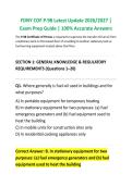 FDNY COF P-98 Latest Update 2026&sol;2027 &vert; Exam Prep Guide &vert; 100&percnt; Accurate Answers