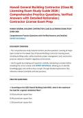 Hawaii General Building Contractor &lpar;Class B&rpar; Licensing Exam Study Guide 2026 &vert; Comprehensive Practice Questions&comma; Verified Answers with Detailed Rationales &vert; Contractor License Exam Prep