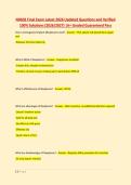 NR602 Final Exam Latest 2026 Updated Questions and Verified &NewLine;100&percnt; Solutions &lpar;2026&sol;2027&rpar; &vert;A&plus; Graded Guaranteed Pass 