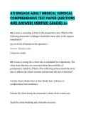 ATI ENGAGE ADULT MEDICAL SURGICAL&NewLine;COMPREHENSIVE TEST PAPER QUESTIONS&NewLine;AND ANSWERS VERIFIED GRADED A&plus;
