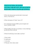 CSLB B GENERAL BUILDING&NewLine;CONTRACTOR REVIEW 2026 QUESTIONS&NewLine;WITH SOLUTIONS TESTED QUESTIONS&period;