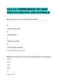 CSLB C10 COMPREHENSIVE TEST BANK&NewLine;PRACTICE QUESTIONS AND RATIONALES&NewLine;