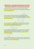 NUR 265 Exam 1 Latest 2026 Updated Questions and Verified &NewLine;100&percnt; Solutions &lpar;2026&sol;2027&rpar; &vert;A&plus; Graded&vert; Guaranteed Pass