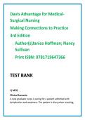 Davis Advantage for Medical-Surgical Nursing 3rd Edition Test Bank&NewLine;