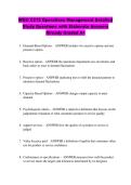WGU C215 Operations Management Detailed &NewLine;Study Questions with Elaborate Answers &NewLine;Already Graded A&plus; 