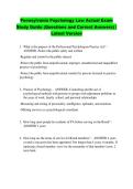 Pennsylvania Psychology Law Actual Exam &NewLine;Study Guide &lpar;Questions and Correct Answers&rpar; &vert; &NewLine;Latest Version 