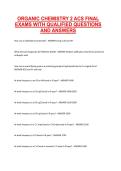 Organic Chemistry 2 ACS Final Exam &ndash; Qualified Practice Questions and Answers