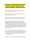 WGU D236 PATHOPHYSIOLOGY COMPLETE &NewLine;EXAM STUDY QUESTIONS WITH 100&percnt; &NewLine;VERIFIED ANSWERS &vert; GUARANTEE PASS&excl; 