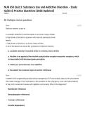NUR 650 Quiz 3&colon; Substance Use and Addictive Disorders &ndash; Study Guide & Practice Questions &lpar;2026 Updated&rpar;