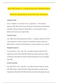 Nur198 Exam 3 -Cardiovascular Medications &NewLine;Review Questions and Correct Answers