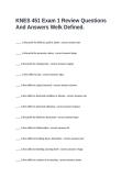 KNES 451 Exam 1 Review Questions And Answers Welk Defined&period;&NewLine;&NewLine;