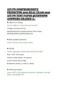 ATI PN COMPREHENSIVE&NewLine;PREDICTOR 2020 REAL EXAM 2026&NewLine;ATI PN TEST PAPER QUESTIONS&NewLine;ANSWERS GRADED A&plus;