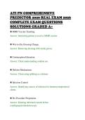 ATI PN COMPREHENSIVE&NewLine;PREDICTOR 2020 REAL EXAM 2026&NewLine;COMPLETE EXAM QUESTIONS&NewLine;SOLUTIONS GRADED A&plus;