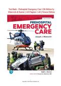 Test Bank for Prehospital Emergency Care 12th Edition by Mistovich &lpar;Chapters 1-44&rpar;