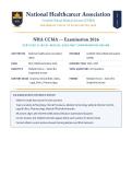 NHA CCMA Exam 2026&sol;2027  National Healthcareer Association &vert; Complete Study Guide with Verified Questions and Detailed Rationales &vert; Certified Clinical Medical Assistant Exam Prep &vert; A&plus; Graded