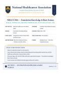 NHA CCMA Foundational Knowledge & Basic Science Exam &lpar;Latest 2026&sol;2027 Update&rpar; &vert; Complete Study Guide with Verified Q&A and Detailed Rationales &vert;A&plus; Graded
