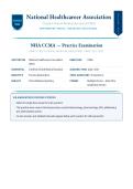 NHA CCMA Practice Exam 2026&sol;2027  National Healthcareer Association &vert; Complete Questions with Verified Answers and Detailed Rationales &vert; Certified Clinical Medical Assistant Exam Prep &vert; A&plus; Graded