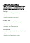 ATI PN COMPREHENSIVE&NewLine;PREDICTOR 2020 REAL EXAM 2026&NewLine;STUDY GUIDE COMPREHENSIVE&NewLine;QUESTIONS ANSWERS VERIFIED A&plus;