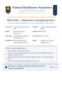 NHA CCMA Administrative Assisting Part 2 &lpar;Latest 2026&sol;2027 Update&rpar; &vert; Complete Study Guide with Verified Q&A and Detailed Rationales &vert; Medical Coding&comma; Billing&comma; Scheduling&comma; HIPAA&comma; Patient Records &vert; A&plus; Graded &vert; National Healthcareer Association