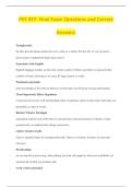 PSY 357- Final Exam Questions and Correct &NewLine;Answers