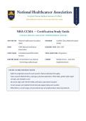 NHA CCMA Certification Study Guide 2026&sol;2027  National Healthcareer Association &vert; Complete Exam Prep with Verified Q&A and Detailed Rationales &vert; Certified Clinical Medical Assistant   &vert; A&plus; Graded
