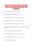 NR 283 Pathophysiology Exam 1 &ndash; Qualified Questions and Answers Study Guide