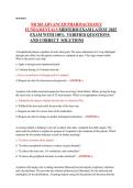 NR 565 Advanced Pharmacology Fundamentals Chamberlain University Exam Questions and Answers Study Guide