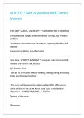 NUR 202 EXAM 2 Question With Correct Answers