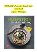 Test Bank for Nutrition for Healthy Living 6th Edition by Schiff &lpar;Chapters 1-13 Complete&rpar;
