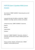 NUR 202 Exam 1 Question With Correct Answers