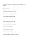 NUR 254 Exam 2 Review Part 1 &ndash; Study Guide&comma; Notes & Practice Questions &lpar;2026 Updated&rpar;