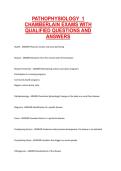 Pathophysiology 1 &ndash; Chamberlain University Exams with Qualified Questions and Answers