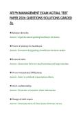 ATI PN MANAGEMENT EXAM ACTUAL TEST&NewLine;PAPER 2026 QUESTIONS SOLUTIONS GRADED&NewLine;A&plus;