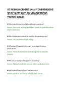 ATI PN MANAGEMENT EXAM COMPREHENSIVE&NewLine;STUDY SHEET 2026 SOLVED QUESTIONS&NewLine;PREMIUM BUNDLE
