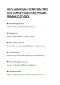 ATI PN MANAGEMENT EXAM FINAL PAPER&NewLine;2026 COMPLETE QUESTIONS ANSWERS&NewLine;PREMIUM STUDY GUIDE