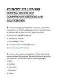ATI PRACTICE TEST B MED SURG&NewLine;CERTIFICATION TEST 2026&NewLine;COMPREHENSIVE QUESTIONS AND&NewLine;SOLUTION GUIDE