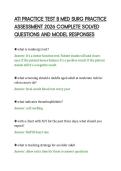 ATI PRACTICE TEST B MED SURG PRACTICE&NewLine;ASSESSMENT 2026 COMPLETE SOLVED&NewLine;QUESTIONS AND MODEL RESPONSES