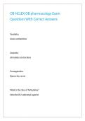 OB NCLEX OB pharmacology Exam Questions With Correct Answers&period;